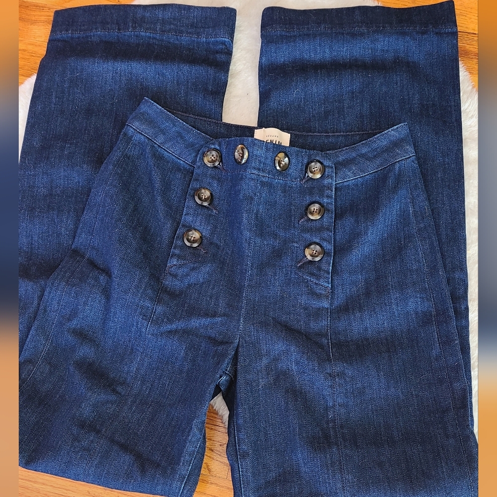 Sezane Denim Trousers - Picture 5 of 6